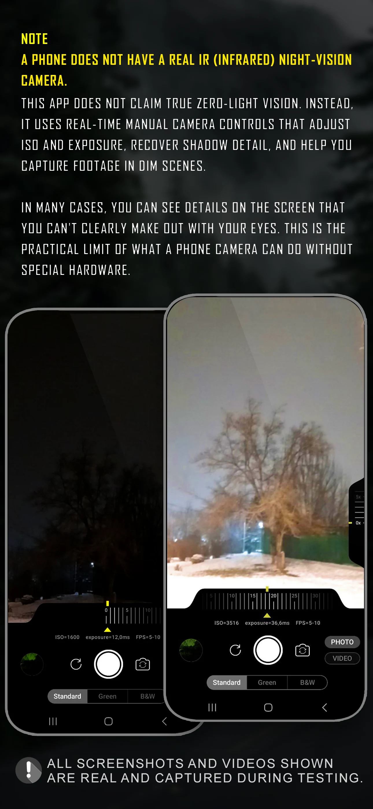 Night Mode Camera XM1 screenshot